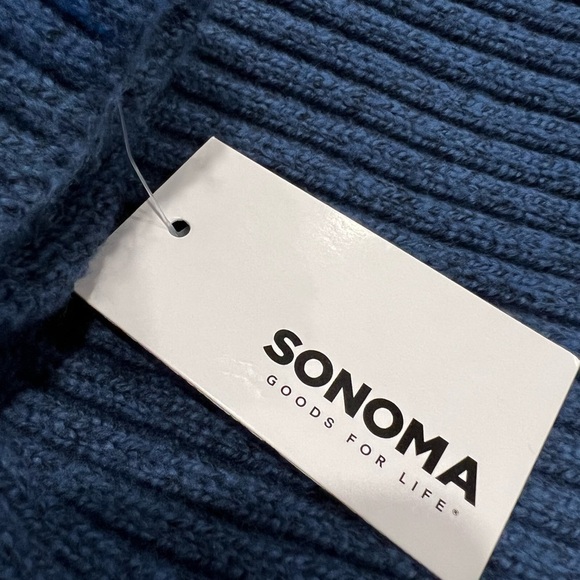 NEW MOCK TURTLENECK SWEATER - CORNFLOWER BLUE - Small - Picture 4 of 5